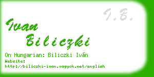 ivan biliczki business card